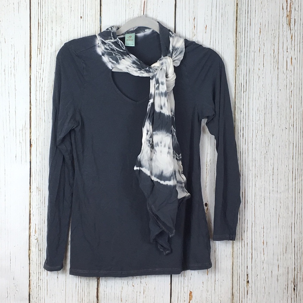 G Scent Long Sleeve Shirt with Attached Scarf